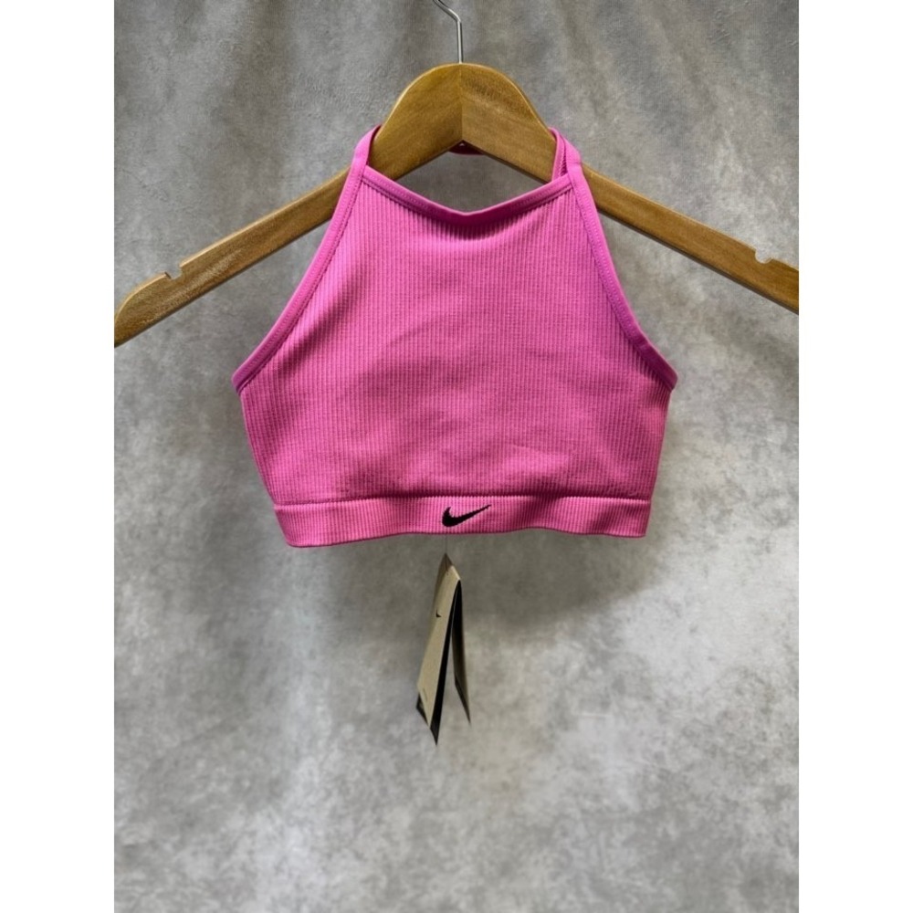 Nike Ribbed Pink Sports Bra XS Women's Yoga‎ Fit